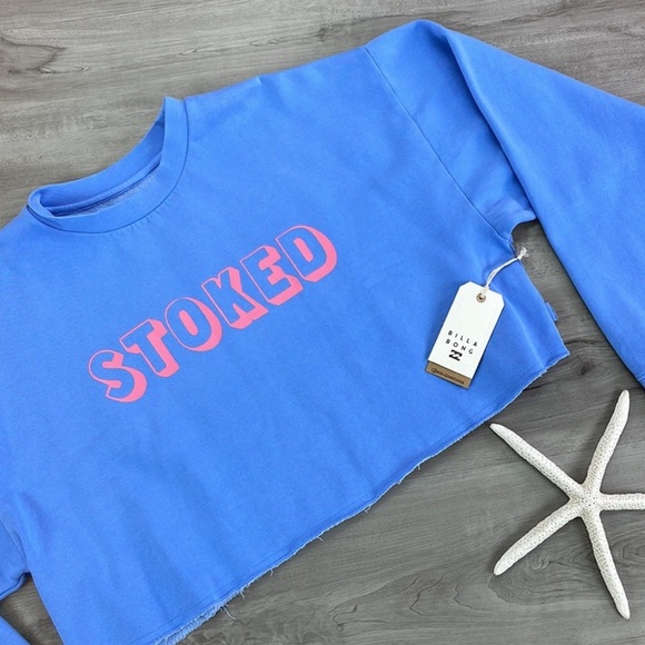 🔆BILLABONG🔆 HEY GDAY CROPPED CREW SWEATSHIRT - Picture 9 of 12